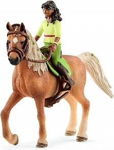 Набор фигурок – наездница Сара и кобыла Мистери (Schleich, 42517) Набор фигурок – наездница Сара и кобыла Мистери (Schleich, 42517)